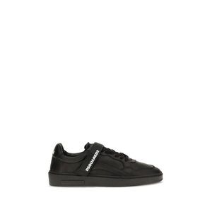 Dsquared² Black Calf Leather Bos Taurus Athletic Men's Sneakers